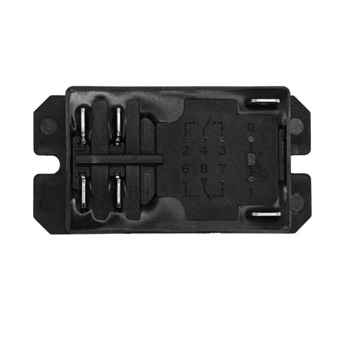 Bottom view of Beefy Heavy Duty 12V DC Relay with 30A Power DPST NO 2 Form A chassis mount for industrial use.