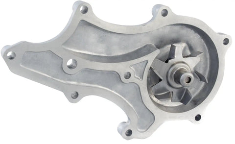 Front view of New Engine Water Pump With Gasket For Toyota 4Runner Celica Pickup OEM Grade Replacement For Beefed Up Smooth Coolant Flow And Long Lasting Durability That Fits Select Toyota Models, showing metal structure and rotor design.