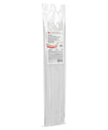 Top Shelf Screw Mount Cable Ties Packed In A Bag Of One Hundred Pieces Measuring Eight Inches Black With A Knockout Fifty Pound Pull Rating Plenum Approved Sun Proof For Indoor Outdoor Cable Wrangling That Is Dead Simple in packaging.