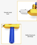 Close-up of Glass Tile Cutter Tool Handheld Alloy Design, 290g, prismatic metal head, with ergonomic no slip grip handle.