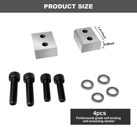 D2 Steel Replacement Jaw Blades For Electric Hydraulic Rebar Cutter 1 Inch To 25mm, includes bolts and washers in the set.