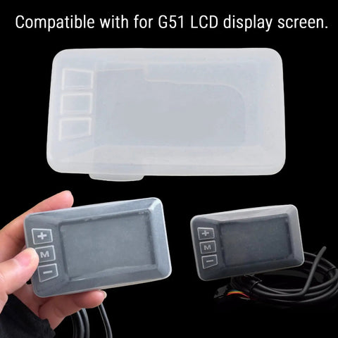Electric Bike LCD Display Cover For G51 Panel Silicone Protective Case Waterproof And Dustproof Monitor Shield Easy No Tool Install Durable All Weather Guard For Ebikes Keeps Screen Clear Safe From Rain Dust And Scratches