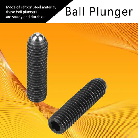10 Pcs M8 Ball Spring Plungers Set Hardened Carbon Steel Hex Socket, durable and reliable ball plungers for mechanical fastening.