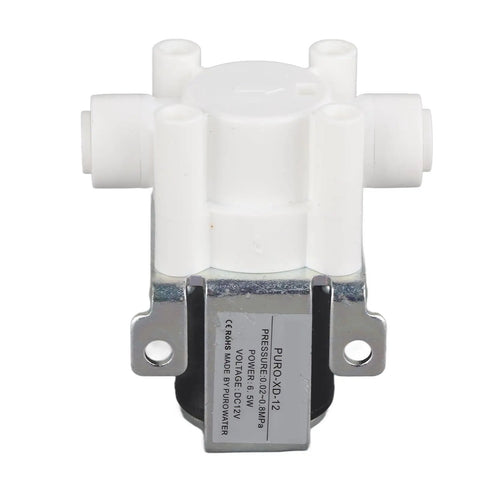 Heavy Duty 1/4 Inch DC 12V Solenoid Valve With Solid Copper Coil Designed For Household Water Filters Straight Up Dependable Flow Control Automatic Shut Off Switch Super Simple Hook Up Setup No Sweat Wiring Needed