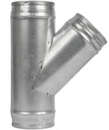 Beefy 4 Inch Duct Splitter With 45 Degree Branch, 4x4x4 Spiral Wye Connector For Exhaust Fans And Dryer Vents
