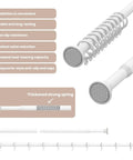 Blackout Magnetic Door Curtain Set With Included Curtain Rods For Patio Door And Accordion Doorway White 42W X 78L 1 Pack Easy Install details