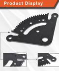 Beefed Up Steering Sector And Pinion Gear With Bushings Replacement For John Deere 102-145 Tractors, metal gear plate close-up.