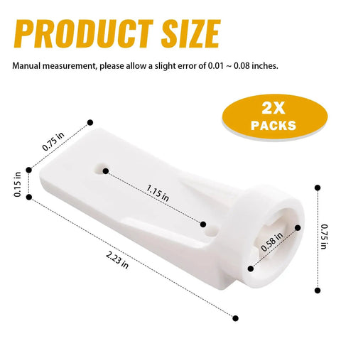Dimensions of RV Freezer Door Hinge Plate Replacement For 2002244008 And 330019, shown with measurements, heavy duty hinge.