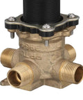 Versatile half inch mixing rough in valve built tough from solid brass for single handle shower trims with dual copper sweat