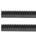 Two Piece Heavy Duty 1Mod Steel Gear Rack 1000mm Long 10mm Wide 10mm Tall Straight Linear Spur Rack For Machines And Automotive Use