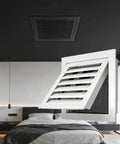 Pro Level Steel Return Air Vent Cover 22 X 30 Inches with seamless filter mounted in modern bedroom ceiling.