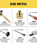 No Sweat Bamboo Router Jig For Door Latch And Deadbolt Installation Includes Straight Up Precision A And B Templates Fits Exact Dimensions Hassle Free Woodworking Essential, set of router bits and tools.