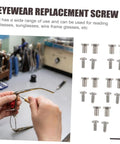 Eyeglasses Repair Kit With Replacement Screws And Screwdriver For Sunglasses And Glasses Quick DIY Fix Toolkit in use with tools visible.