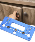 Dead Simple Precision Woodworking Jig Hole Opener Puncher Aluminum Alloy Locator Tool With Screwdriver for cabinet making and assembly.