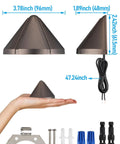 Eight Pack Low Voltage LED Deck Lights Outdoor 12 To 24V AC DC Triangle Stair Railing Lights IP65 Aluminum Oil Rubbed Bronze CRI90