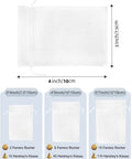 White Organza Drawstring Bags 100 Pack 3x4 Inch Small Sheer Gift Bags for Jewelry Wedding Favors with size comparisons