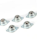 5 Pcs Transfer Bearing Balls Zinc Plated Steel For Conveying Systems And Material Bins Easy Install Linear Motion Components Flexible Bearings For Electronics Hardware Mechanical And Food Applications shown in a 5-piece set