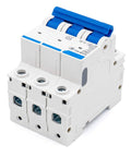 3 Pole 63A Miniature Circuit Breaker MCB DIN Rail Mount 400VAC D Type Trip 6000A Breaking Capacity For Motor Protection