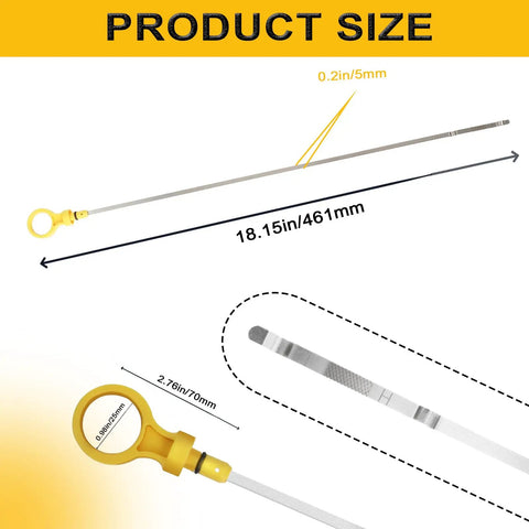 Engine Oil Dipstick 461mm Direct Fit For Nissan Sentra 1.8L 2000 To 2006 Replacement Part 11140 4Z00J And 917 008 product size