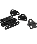 Black steel components of Hard Leaf Spring Suspension Steel Bar Kit for RC4WD D90 1/10 RC Rock Crawler, 128mm spacing, durable.