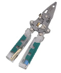 Folding Wire Stripper Plies With Voltage Tester 8 Inch Electrical Pliers with ergonomic grip for cutting and crimping.