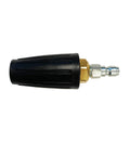 Simpson Cleaning 80144 universal turbo pressure washer nozzle with black plastic grip and 1/4-inch quick-connect fitting