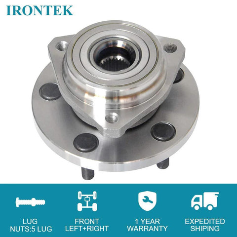 Front Wheel Hub Bearing Assembly For Jeep Grand Cherokee 1999 2004 5 Lug Non ABS Drop-In Replacement Easy Install
