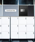 80 Keys Cabinet Pro Grade With Sensor Light And Electronic Key Safe Pin Code Keyless Storage Box For Keys Secure Wall Mount Safe With 80 Key Tags For Home Office Use installed in office wall