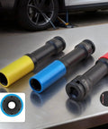 Heavy Duty Extended Wheel Lug Nut Socket Kit With 17 19 And 21mm Hex Sockets For Impact Drivers Makes Tire Changes A Breeze On Trucks And SUVs Without Removing Hubcaps, 150mm long