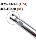 Heavy Duty Cnc Milling Er Collet Chuck Holder Extension Rod with precision threads and solid grip for CNC machining.