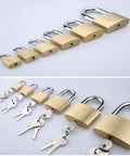 Tough As Nails Keyed Padlock Featuring Heavy Duty Chrome Plated Copper Body And A Reinforced Stainless Steel Shackle in varying sizes with keys.