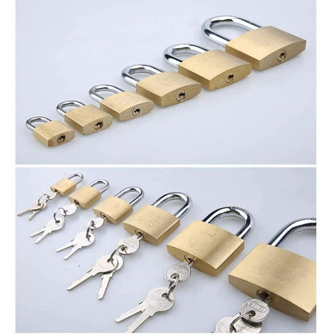 Tough As Nails Keyed Padlock Featuring Heavy Duty Chrome Plated Copper Body And A Reinforced Stainless Steel Shackle in varying sizes with keys.