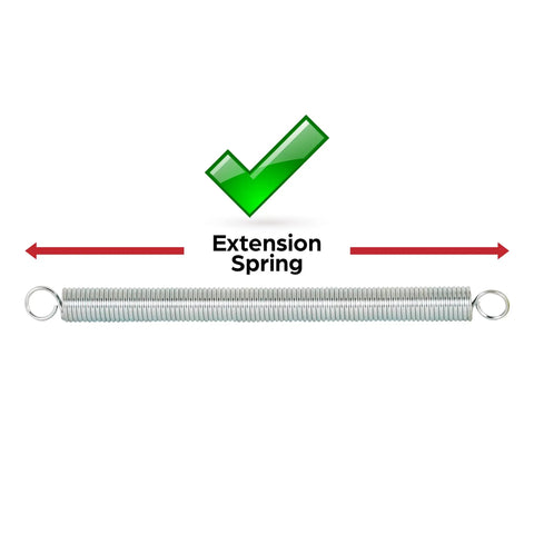 Nickel Plated Extension Spring 0.105 Gauge Three Quarter Inch Outer Diameter By Three And One Eighth Inch Length with loop ends