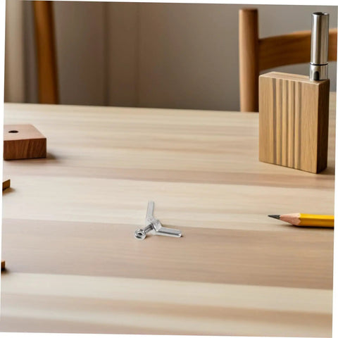 Stainless Steel Flange Butterfly Wing Bolts Kit M6x20mm With Locking Hole for Secure Furniture and Machinery Connections on table