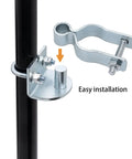 Heavy Duty 2 Pack T Post Gate Hinge Kit With One And Three Eighths Inch U Bolt Clamps Built To Last 200 Degree Rotating Female Hinges