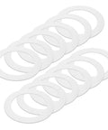 6 Inch White Goof Rings For Recessed Lights Trim 12 Pack Quick Fix For Nasty Drywall Cuts And Oversized Holes, set of white plastic rings.