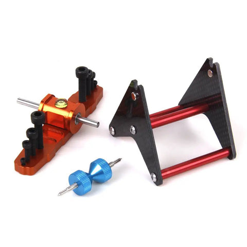 Carbon Fiber Propeller Balancer For 250 To 700 Size RC Helicopters Black Red Pro Grade Rotor Wobble Control With Easy 2mm Frame