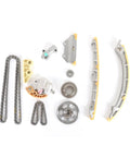 Premium Timing Chain Kit For Acura TSX ILX Accord Civic And CRV 2.4L Engine Replaces OEM 14401-R40-A01 And 14510-R40-A01 Super Durable Metal Part timing chain set on white background