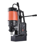 Heavy Duty Magnetic Drill Press With Variable Speed Control, portable electromagnetic drilling machine with ergonomic handles and forward reverse function.