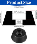 Heavy Duty Rubber Feet Isolation Pads With Stainless Steel Screws product dimensions 0.9in x 0.47in x 0.2in, designed for bass vibration dampening.