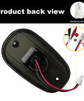 Back view of Cab Roof Marker Lights With Smoked Lens And 16 Amber LEDs For Dodge Ram 1500 2500 3500 2003 Through 2016 with wiring detail