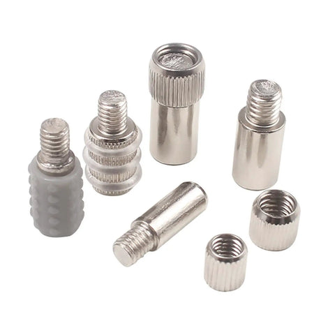 20 Piece Shelf Pins Set For Cabinets And Bookshelves Adjustable Durable Shelf Pegs in silver and gray, various designs shown