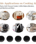 12 Piece Kitchen Appliance Sliders Set With Self Adhesive Pads for easy move of heavy duty coffee makers, air fryers, mixers and more.