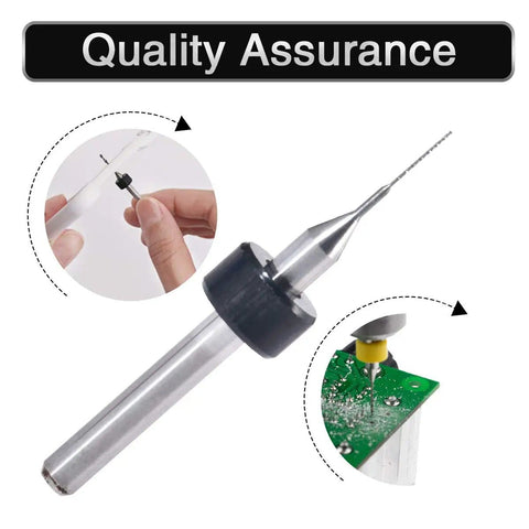 Pro Grade 10 Piece Carbide PCB Drill Bit Set From 0.1mm To 1.0mm For CNC Engraving, Jewelry, And DIY Projects with 1/8 Inch Shank