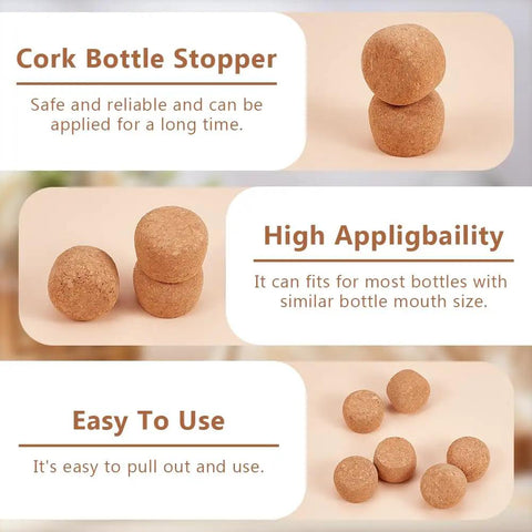 8 Pack Wooden Cork Stoppers For Wide Mouth Bottles 1 To 2 Inch Opening Tapered Corks With Wooden Lids