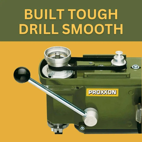 Pro Grade Precision Bench Drill Press With Micro Hole Capability Adjustable Depth And Table Three Speed Settings Durable Build Includes Six Precision Collets For Detailed Tiny Hole Projects