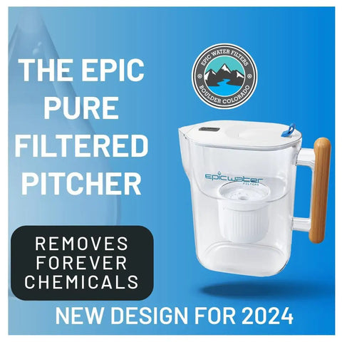 10 Cup Water Filter Pitcher With 150 Gallon Filter Life Tritan BPA Free Removes Fluoride And Chlorine Lead And PFAS