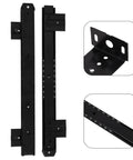 Heavy Duty Keyboard Tray Slide Rail For Computer Desk Runs Slick As Butter With Premium Glide Track Drawer Guide For Daily Typing And Solid Home Office Setup, close-up of black steel glide track.