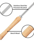 Grab This Killer Mini Carbide Wood Lathe Turning Tool Set Featuring Rust Resistant Stainless Cutters And Solid Beech Handles For Zero Stress Craftsmanship While Keeping Your Setup Neat In A Snazzy Wooden Box - stainless steel bar and beech wood handle.