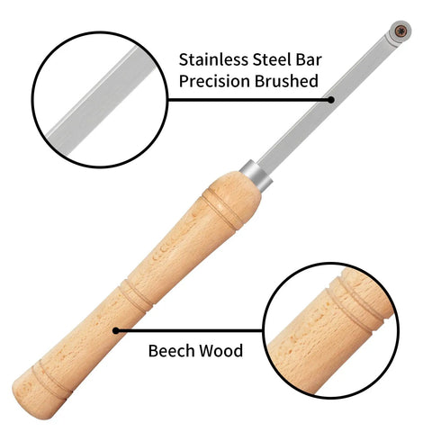 Grab This Killer Mini Carbide Wood Lathe Turning Tool Set Featuring Rust Resistant Stainless Cutters And Solid Beech Handles For Zero Stress Craftsmanship While Keeping Your Setup Neat In A Snazzy Wooden Box - stainless steel bar and beech wood handle.
